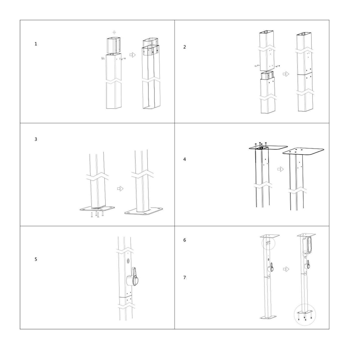 EV Charger Pedestal Universal Stand Vehicle Charging Pile Mounted EV Charging Station