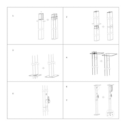 EV Charger Pedestal Universal Stand Vehicle Charging Pile Mounted EV Charging Station