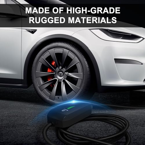 Leisure Stay Cargador portátil para vehículos eléctricos Tesla, Certificado etl, Carga rápida de 7.65M, Impermeable ip65, Compatible con Camiones 3 / X/y/Cyber (LV2 14-50 (Black 32A-40A))