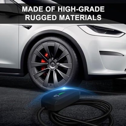 Leisure Stay Cargador portátil para vehículos eléctricos Tesla, Certificado etl, Carga rápida de 7.65M, Impermeable ip65, Compatible con Camiones 3 / X/y/Cyber (LV2 14-50 (Black 32A-40A))