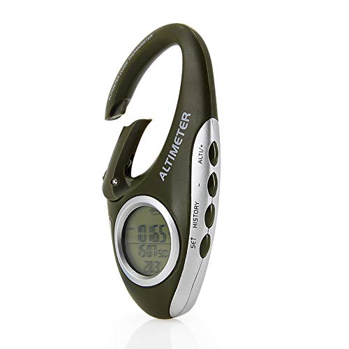 Barómetro altímetro termómetro métrico monitor de altitud para escalada, camping, deportes al aire libre, multifunción con retroiluminación