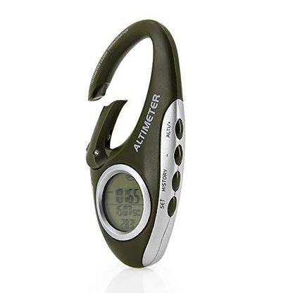 Barómetro altímetro termómetro métrico monitor de altitud para escalada, camping, deportes al aire libre, multifunción con retroiluminación