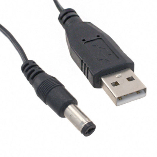 Tensility International Corp 10-00240 - Clavija tipo barril - 2.1mm DI, 5.5mm DE a clavija de conexión macho USB A 6.00' (1.83m)