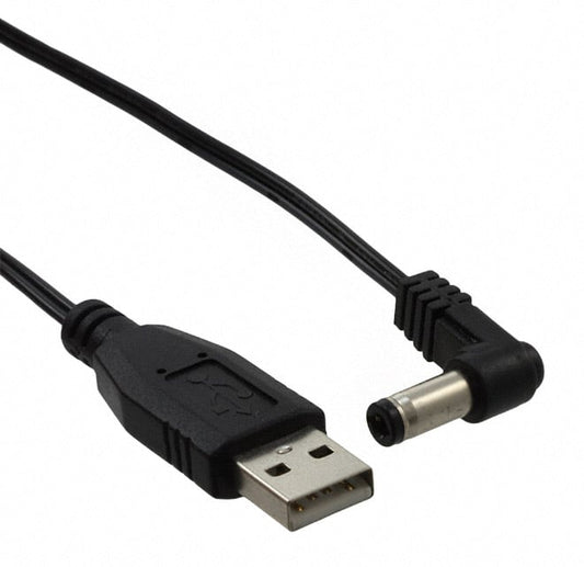 Tensility International Corp 10-00246 - Clavija tipo barril - 2.5mm DI, 5.5mm DE a clavija macho USB A 6.00' (1.83m)