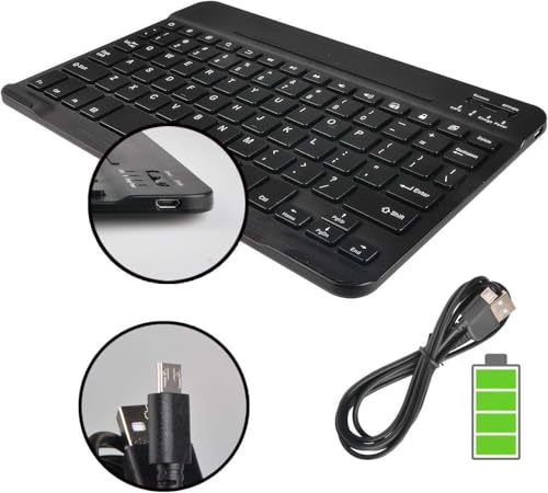 Navitech Funda de teclado Bluetooth rotacional azul compatible con Lenovo Yoga Tab 3 Pro 10