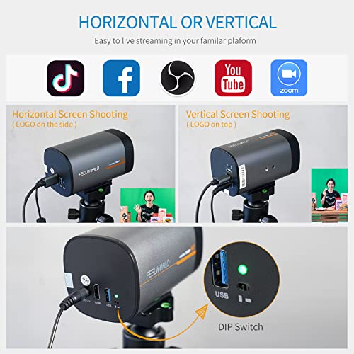 FEELWORLD HV10X Cámara de transmisión en vivo profesional Full HD 1080P 60fps USB3.0 HDMI con zoom óptico 10X Micrófono de enfoque automático Soporte Control remoto