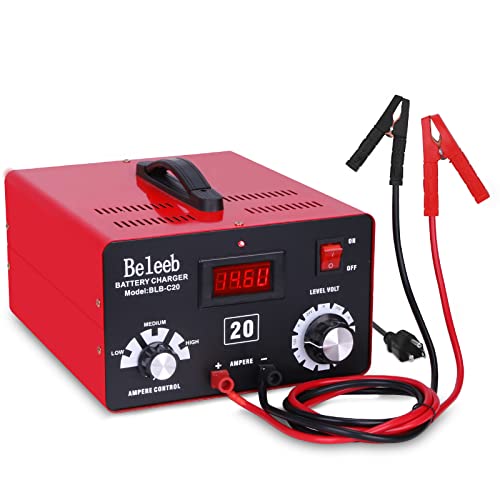 Cargador de batería ajustable C20 12V 24V 36V 48V, 12A pulsos de alto voltaje desulfatador de batería mantenedor con chip inteligente para baterías de litio LiFePO4 de plomo-ácido BLB-C20