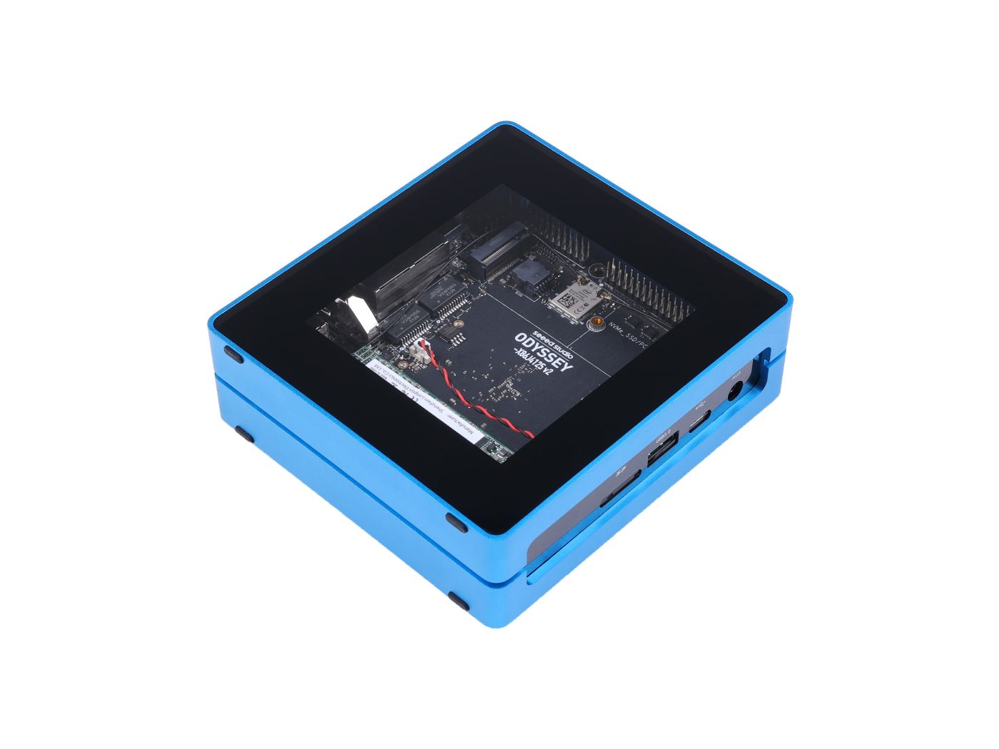 ODYSSEY Blue J4125 v2 - Mini PC with 128GB M.2 SATA, Linux and RP2040 Core, dual 2.5 Gigabit Ethernet NICs