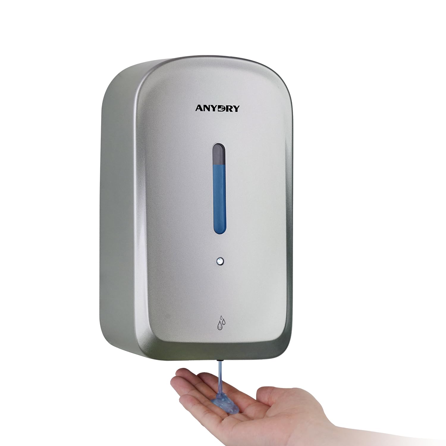 anydry Dispensador de jabón automático comercial de 34 onzas, gran capacidad, montado en la pared | Touchless Liquid Dispenser, Five-Level Adjustment, Ideal for High-Traffic Bathroom, Restroom, Durable Wall-Mount Installation