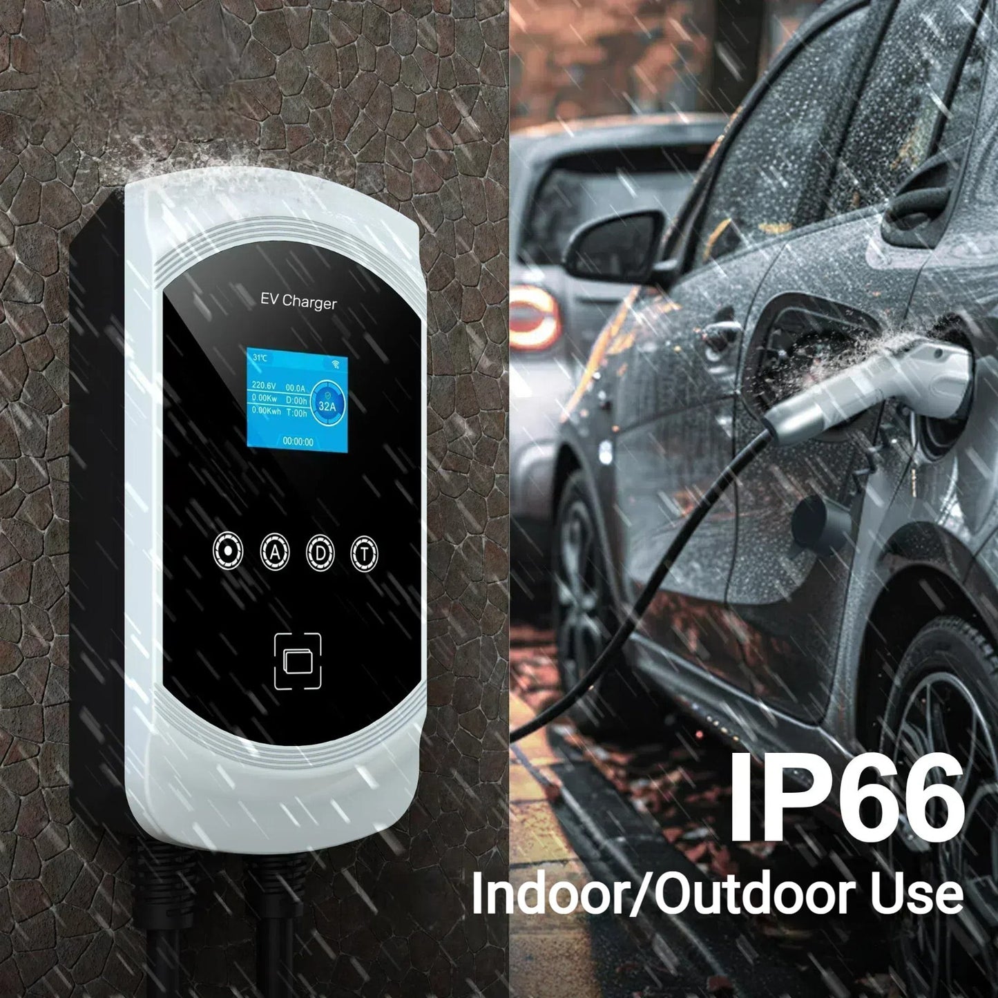 Cargador para vehículos eléctricos GBT de China con función DLB, aplicación Wi-Fi RFID, 11 kW trifásico, retardo de 1 a 15 horas