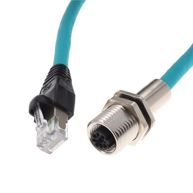Molex 1300540044 Brad Ultra-Lock 130054 Circular, hembra y de 04 pos a RJ45, 8p4c 3.28' (1.00m)
