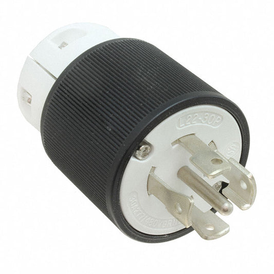 Molex 1301450062 Safeway 130145 NEMA L22-30P Clavija de conexión, hojas macho 30A 277/480VCA, 3 fase