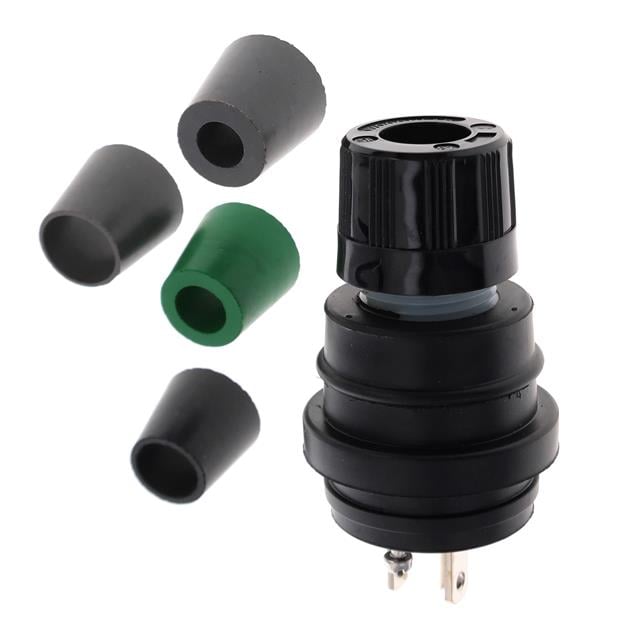 Molex 1301460186 Watertite 130146 NEMA 5-15P Clavija de conexión, hojas macho 15A 125V
