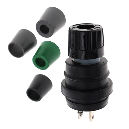 Molex 1301460186 Watertite 130146 NEMA 5-15P Clavija de conexión, hojas macho 15A 125V