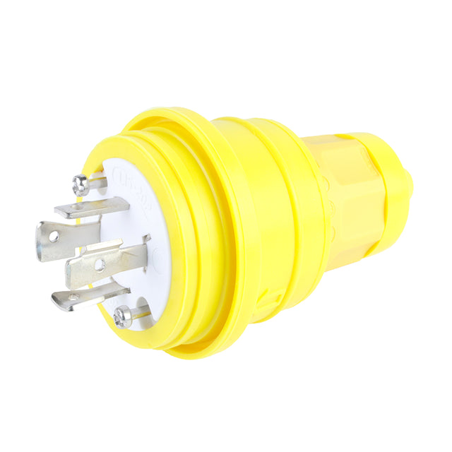 Molex 1301470027 Watertite 130147 NEMA L15-20P Clavija de conexión, hojas macho 20A 250VCA, 3 fase