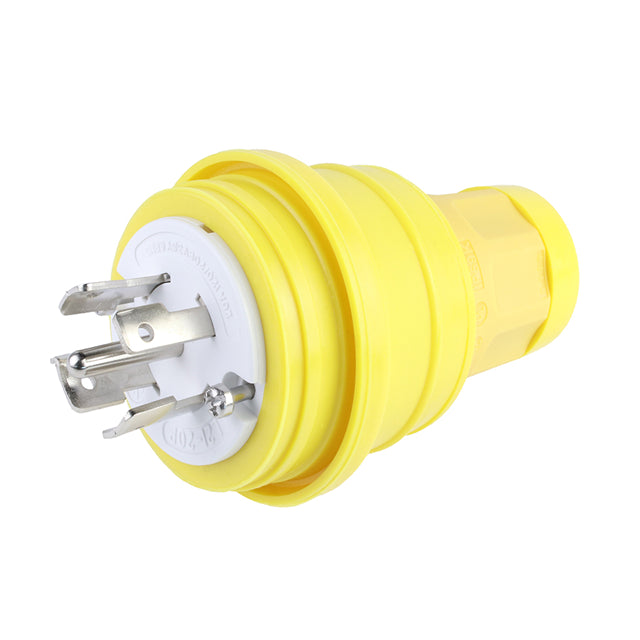 Molex 1301470031 Watertite 130147 NEMA L21-20P Clavija de conexión, hojas macho 20A 120/208VCA, 3 fase
