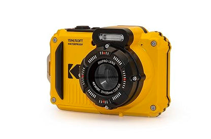 KODAK PIXPRO WPZ2 - Cámara digital resistente al agua de 16 MP, zoom óptico de 2.7 pulgadas, video LCD Full HD, amarillo