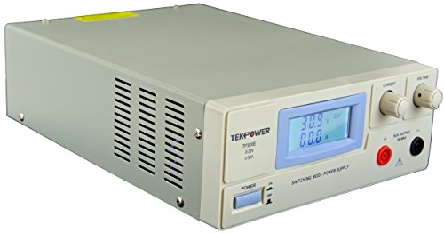 Tekpower TP3030E DC Fuente de alimentación conmutada ajustable 30V 30A, pantalla digital con luz trasera