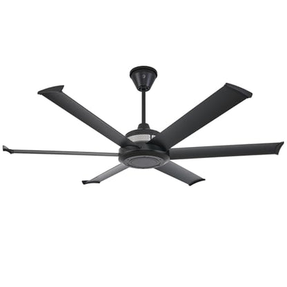 Big Ass Fans Mammoth MM1-60BB-01- Ventilador de techo para exteriores de 60 pulgadas, acabado negro, ventilador de patio inteligente habilitado para Wi-Fi con control remoto y control de voz,