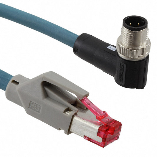 Phoenix Contact 1408742 - Circular de 04 pos macho a RJ45, ángulo recto a RJ45, 8p4c 1.64' (500.0mm)