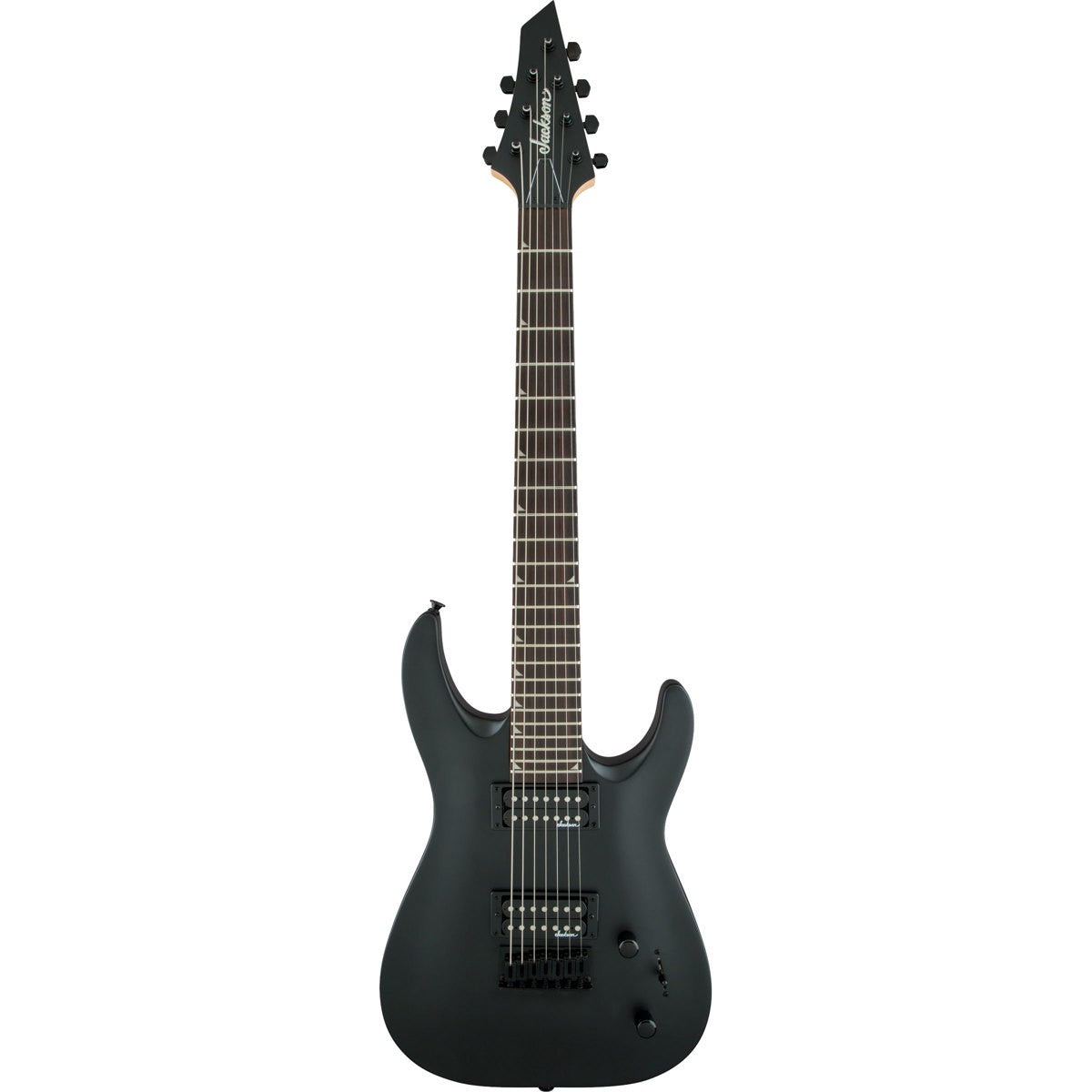 Guitarra eléctrica Jackson JS Dinky Arch Top JS22-7 DKA HT de 7 cuerdas, color negro satinado