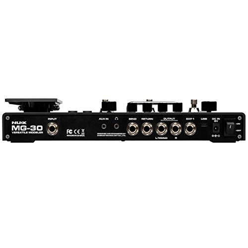 NUX MG-30 Pedal multiefectos para guitarra/bajo/amplificador acústico, procesador de modelado de infrarrojos, algoritmo de caja blanca, enrutamiento EFX, LCD a color de 4 pulgadas, interruptor de pie