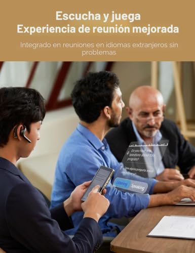 Timekettle W4 Pro - Audífonos intérprete AI, traducción bidireccional de voz en tiempo real, más de 50 idiomas, traductor Bluetooth de video y llamadas, para negocios