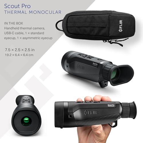 Flir Scout Pro Thermal Imaging Monocular 15001-0101, detección de 1,640.4 ft, FOV