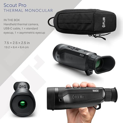 Flir Scout Pro Thermal Imaging Monocular 15001-0101, detección de 1,640.4 ft, FOV