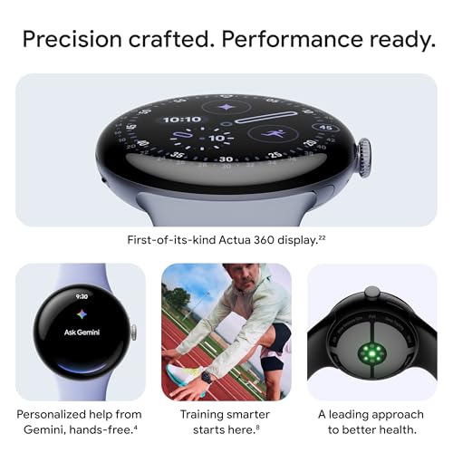 Google Pixel Watch 4 (1.772 in) - Reloj inteligente Android con frecuencia cardíaca y seguimiento del sueño - Batería de 40 horas - Seguimiento de actividad física - Google AI - Caja de aluminio negro GA09962-US