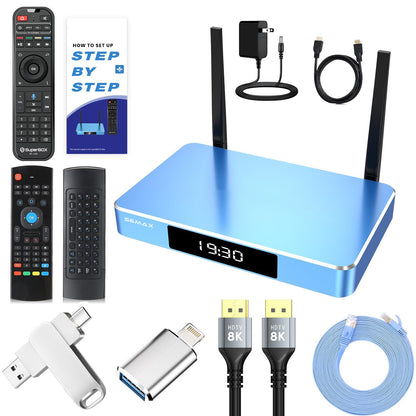 SUPER S6 MAX ultra Control de voz integrado, control de voz integrado, adaptador USB 3.0 OTG para iOS, teclado completo, paso a paso