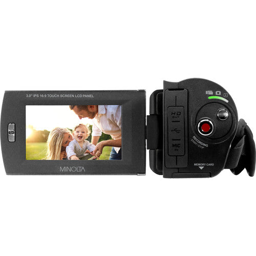 Videocámara Minolta MN4K30NV UHD 4K con visión nocturna infrarroja (negra)