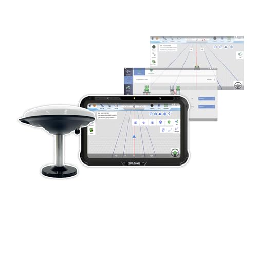 JY100 V1 Tractor Sistema de guía GPS 11.8 in Precisión Alta Precisión Agricultura GPS Fuerte Anti-Interferencia GNSS Antena, Funciona Sin Internet Adecuado para Varios Tractores