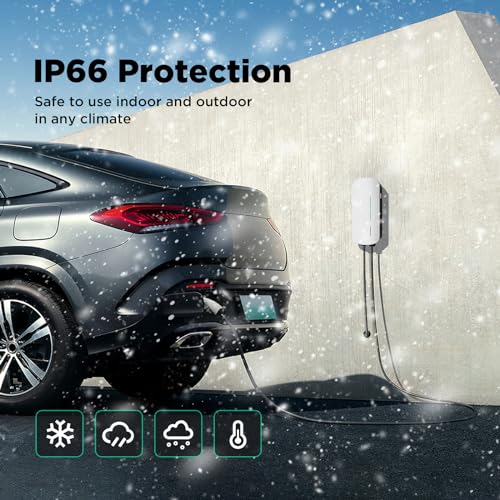 EVSEdesigner Wallbox Estación de carga doméstica tipo 2 de 7,4 kW 32AMP EV para vehículos eléctricos Cable monofásico de 6 m Uso en exteriores e interiores