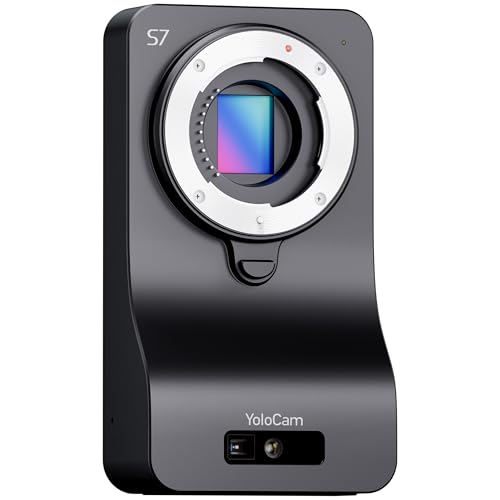 YOLOLIV YoloCam S7, cámara web de transmisión 4K60 con lente intercambiable, autoenfoque ToF, control de software, zoom 4X, HDR, salida HDMI simultánea y salida USB (solo cuerpo de cámara)