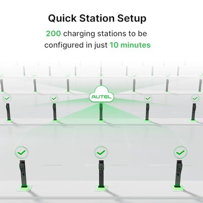 Autel MaxiCharger - Cargador de vehículo eléctrico (EV) nivel 2, hasta 80 amperios, compatible con OCPP, nube integrada con IA, interior/exterior, habilitado para 4G/Wi-Fi/Wi-Sol, AC PRO Business #UW19LJ02