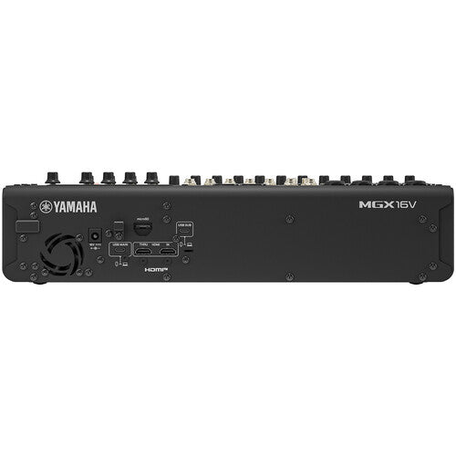 Consola de mezclas digital Yamaha MGX16V de 22 canales con interfaz de vídeo (negra) # MGX16V B