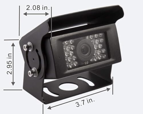 AHD 1080P Sistema de cámara de visión trasera inversa con cable de 7 pulgadas, línea de guía, cámara de visión nocturna IR impermeable IP69K, para