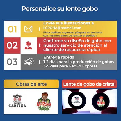 30W Proyector de Gobos con Logotipo para Negocios-Sistema de Refrigeración Dual-Proyector de Logo Luz LED de Imagen con Lente de Cristal Gratuito y Mando a Distancia - Uso en Interiores
