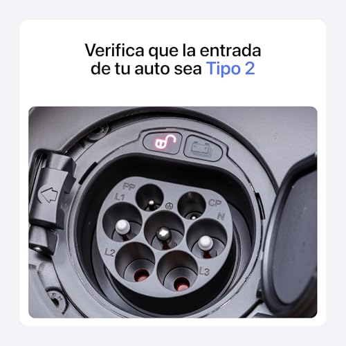 Adaptador de Carga Tesla NACS a Tipo 2 para Autos eléctricos, Conector 32A, PC+ABS Resistente, Compacto y Seguro, Compatible con Estaciones Tesla