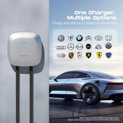 VDL POWER EV Charger 11KW, Type 2 Electric Car Charger, 10/13/16A EV Charging Station with APP Control 5M Cable Electric Vehicle Charger, IP65 Waterproof Wall Charging Box, Fast Charge