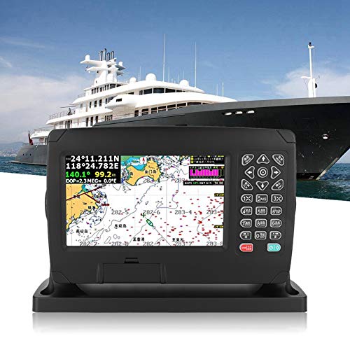 Navegación GPS Marina para Barcos, Navegación GPS para Barcos, Multifunción XF-607 Pantalla a Color de 7 Pulgadas Navegador Marino 200 Rutas Y 10,000 Waypoints, Localizador de Navegación GPS con Carta