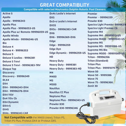 9995678 Fuente de alimentación con cable de repuesto para Dolphin Nautilus CC Plus, Premier, Apollo, Bio, Deluxe 5, DLX4, DX4, DX4S, DX5S, DX6, Edge, HD, M400, Neptune Plus, Prowler 830, Supreme M4 M5, Triton Plus, Wave 50 75 - 9995678-US-6