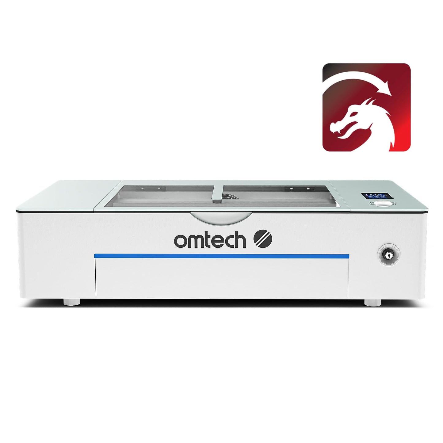 OMTech Polar+ 55W CO2 Grabador láser cortador con LightBurn, área de trabajo de 20 "x12", cámara de 5MP, ejes rotativos duales, velocidad de 19.685 in/s, con bomba de agua, máquina de corte por láser