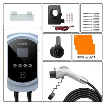 Cargador para vehículos eléctricos GBT de China con función DLB, aplicación Wi-Fi RFID, 11 kW trifásico, retardo de 1 a 15 horas