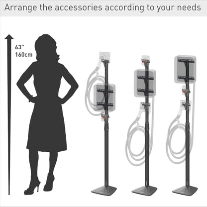 Barkan Soporte universal para cargador EV de 57 pulgadas para exteriores, revestimiento de zinc resistente a la intemperie, estación de carga de vehículos eléctricos, nivel 1 y 2, hasta 110 libras,