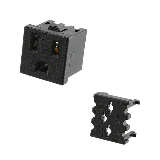 TE Connectivity AMP Connectors 208697-2 - NEMA 5-15R Receptáculo, enchufes hembra 10A 125VCA