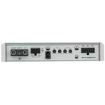 Stinger - Microamplificador para deportes de motor y marinos de 4 canales y 700 W - Plateado SPX700X4