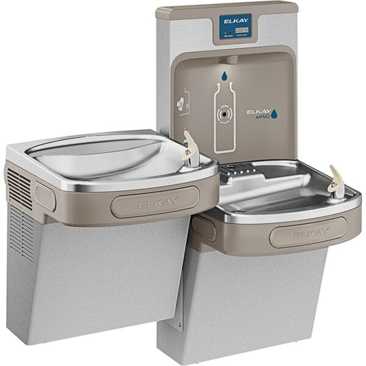 Zurn Elkay LZSTL8WSLP EZH20 – Estación de llenado de botellas filtrada manos libres y bebedero versátil de dos niveles (8 galones/hora) – Gris claro – 115 V – Agua refrigerada