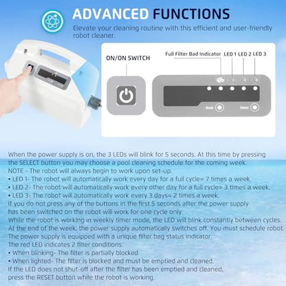 9995678 Fuente de alimentación con cable de repuesto para Dolphin Nautilus CC Plus, Premier, Apollo, Bio, Deluxe 5, DLX4, DX4, DX4S, DX5S, DX6, Edge, HD, M400, Neptune Plus, Prowler 830, Supreme M4 M5, Triton Plus, Wave 50 75 - 9995678-US-6